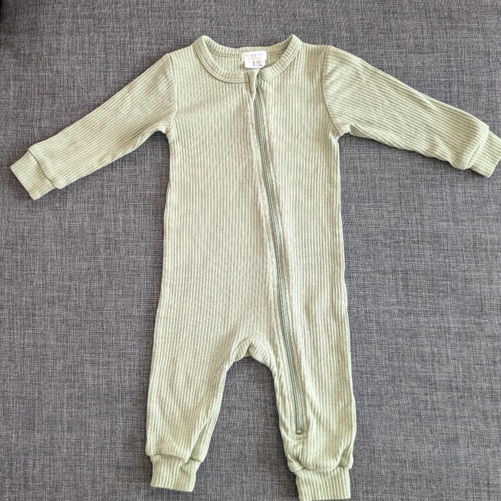 Firsts by Petit Lem Unisex Ribbed Coverall One Piece